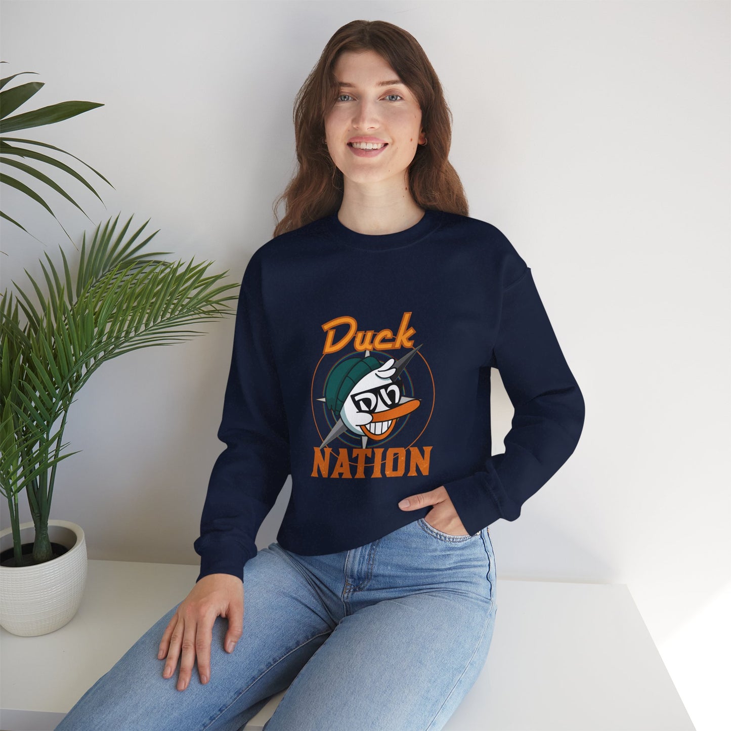 Duck Nation Attitude Sweatshirt - Lead the Quack Design