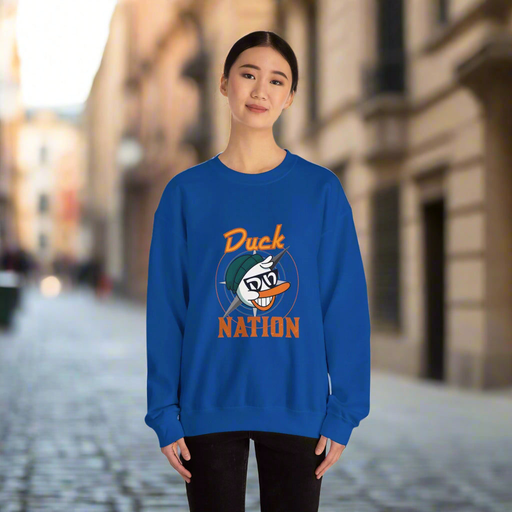Duck Nation Attitude Sweatshirt - Lead the Quack Design