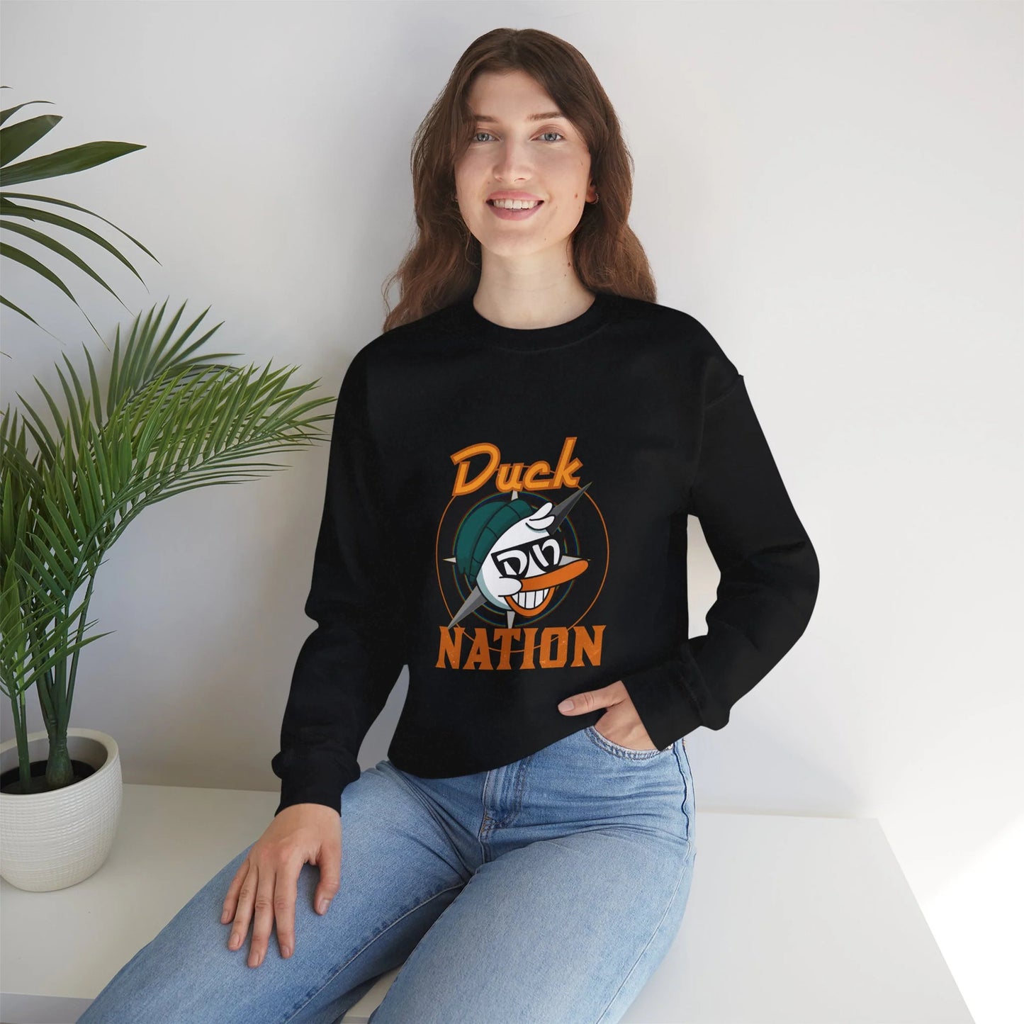 Duck Nation Attitude Sweatshirt - Lead the Quack Design