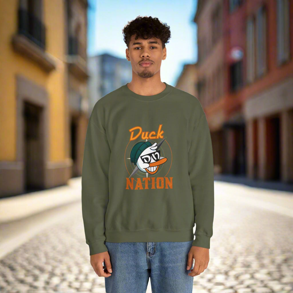 Duck Nation Attitude Sweatshirt - Lead the Quack Design