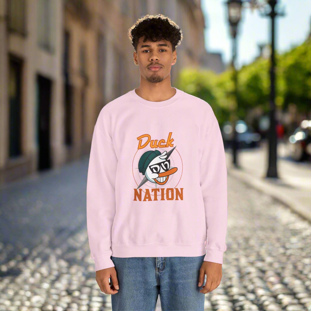 Duck Nation Attitude Sweatshirt - Lead the Quack Design