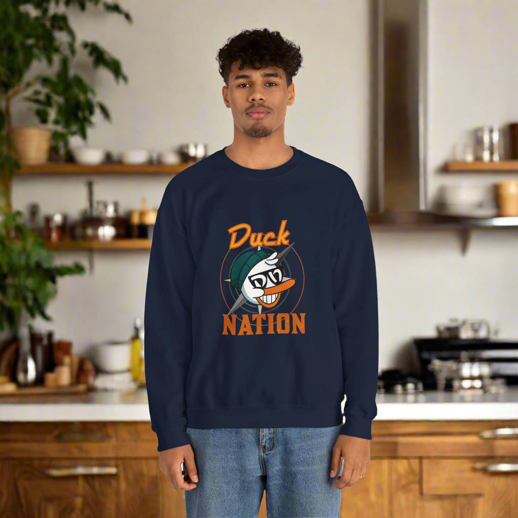 Duck Nation Attitude Sweatshirt - Lead the Quack Design
