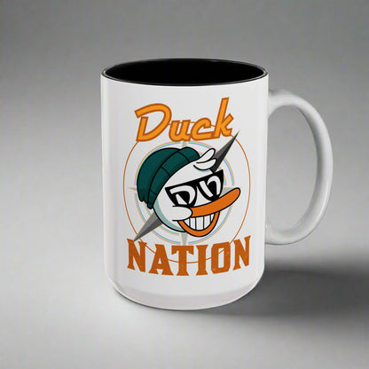Duck Nation Coffee/Tea Mug - Colorful Ceramic Mug for Coffee/Tea Lovers who display an attitude to life.
