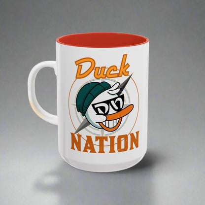 Duck Nation Coffee/Tea Mug - Colorful Ceramic Mug for Coffee/Tea Lovers who display an attitude to life.