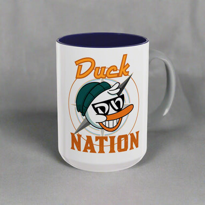 Duck Nation Coffee/Tea Mug - Colorful Ceramic Mug for Coffee/Tea Lovers who display an attitude to life.