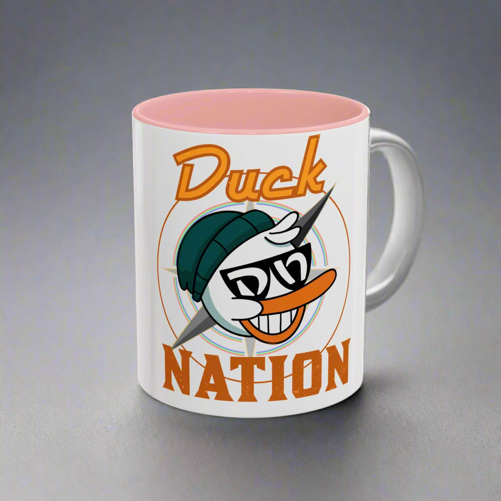 Duck Nation Coffee/Tea Mug - Colorful Ceramic Mug for Coffee/Tea Lovers who display an attitude to life.