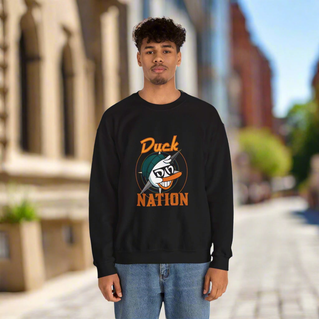 Duck Nation Attitude Sweatshirt - Lead the Quack Design