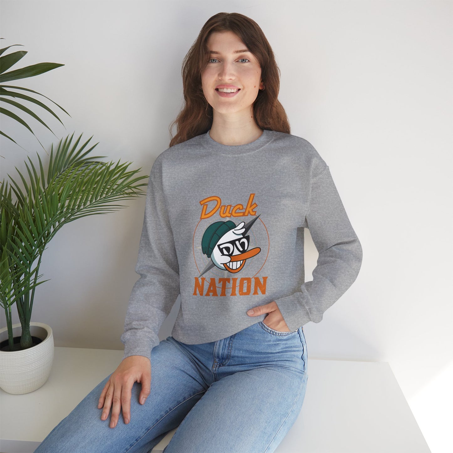 Duck Nation Attitude Sweatshirt - Lead the Quack Design