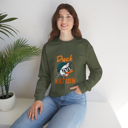 Duck Nation Attitude Sweatshirt - Lead the Quack Design