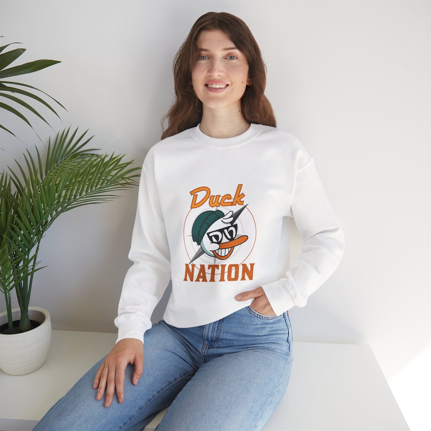 Duck Nation Attitude Sweatshirt - Lead the Quack Design