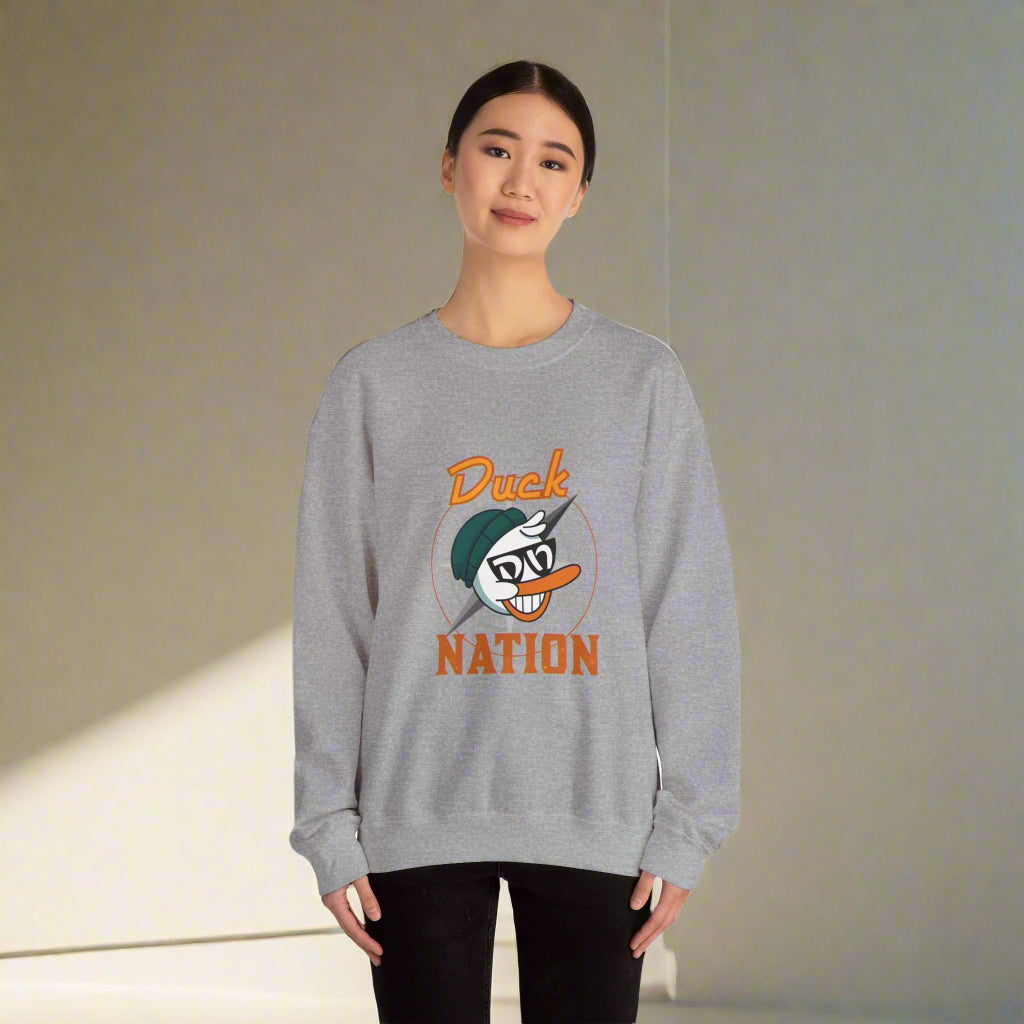Duck Nation Attitude Sweatshirt - Lead the Quack Design