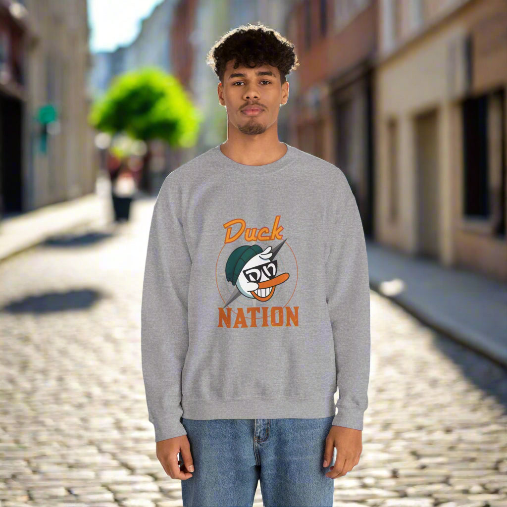 Duck Nation Attitude Sweatshirt - Lead the Quack Design