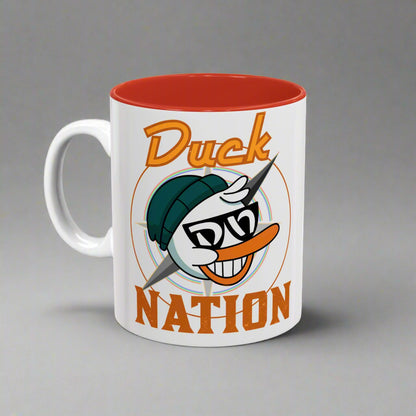 Duck Nation Coffee/Tea Mug - Colorful Ceramic Mug for Coffee/Tea Lovers who display an attitude to life.