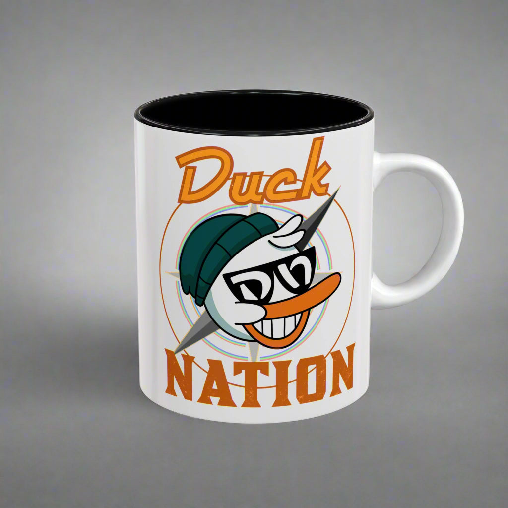 Duck Nation Coffee/Tea Mug - Colorful Ceramic Mug for Coffee/Tea Lovers who display an attitude to life.