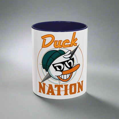 Duck Nation Coffee/Tea Mug - Colorful Ceramic Mug for Coffee/Tea Lovers who display an attitude to life.