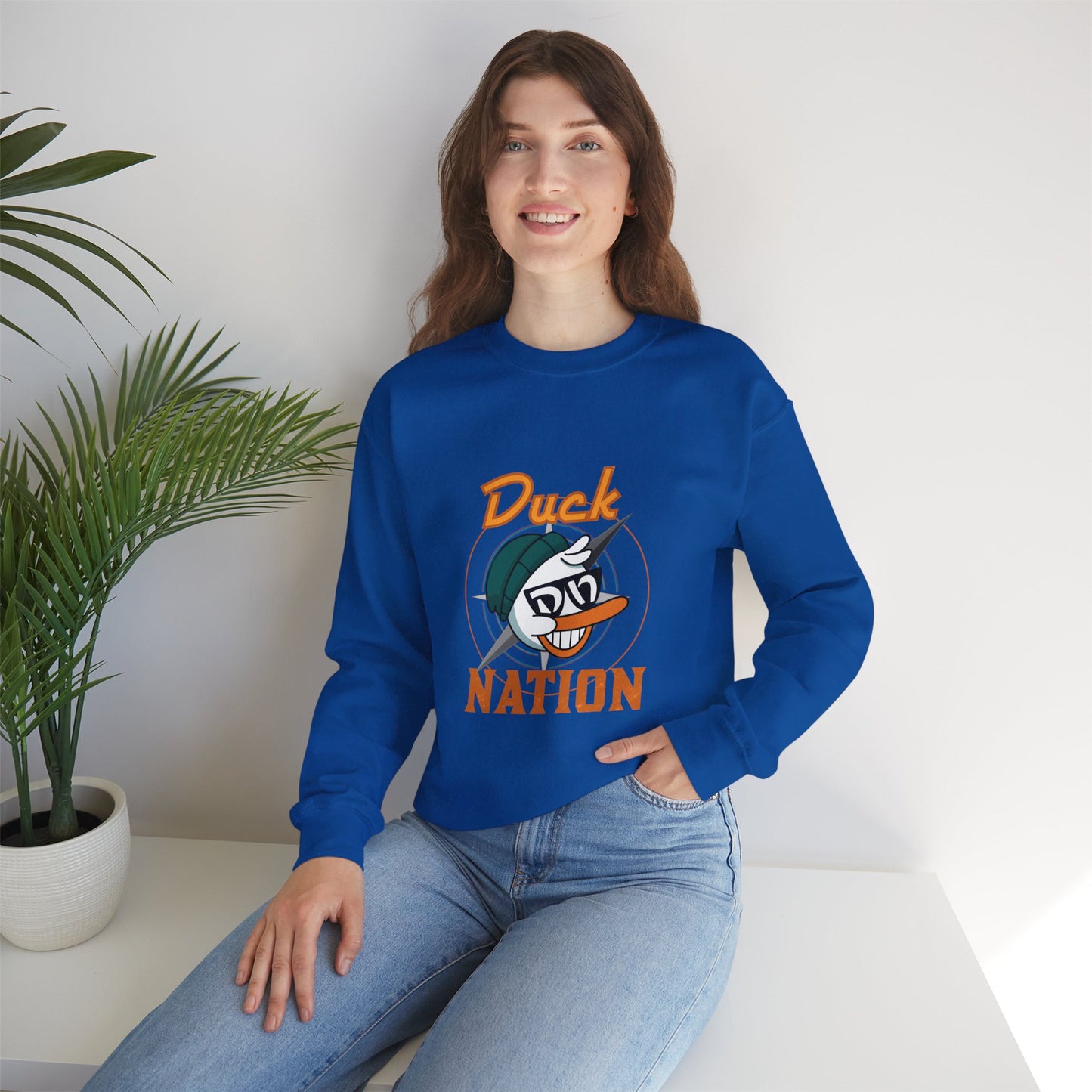 Duck Nation Attitude Sweatshirt - Lead the Quack Design