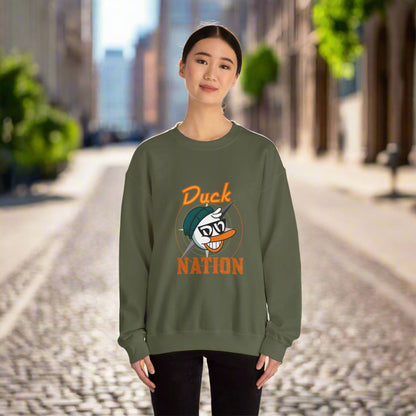 Duck Nation Attitude Sweatshirt - Lead the Quack Design