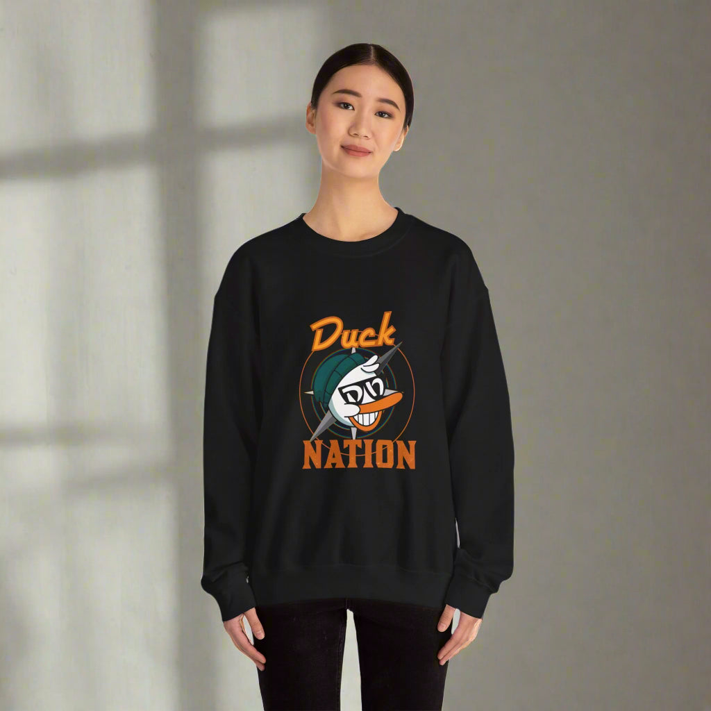 Duck Nation Attitude Sweatshirt - Lead the Quack Design