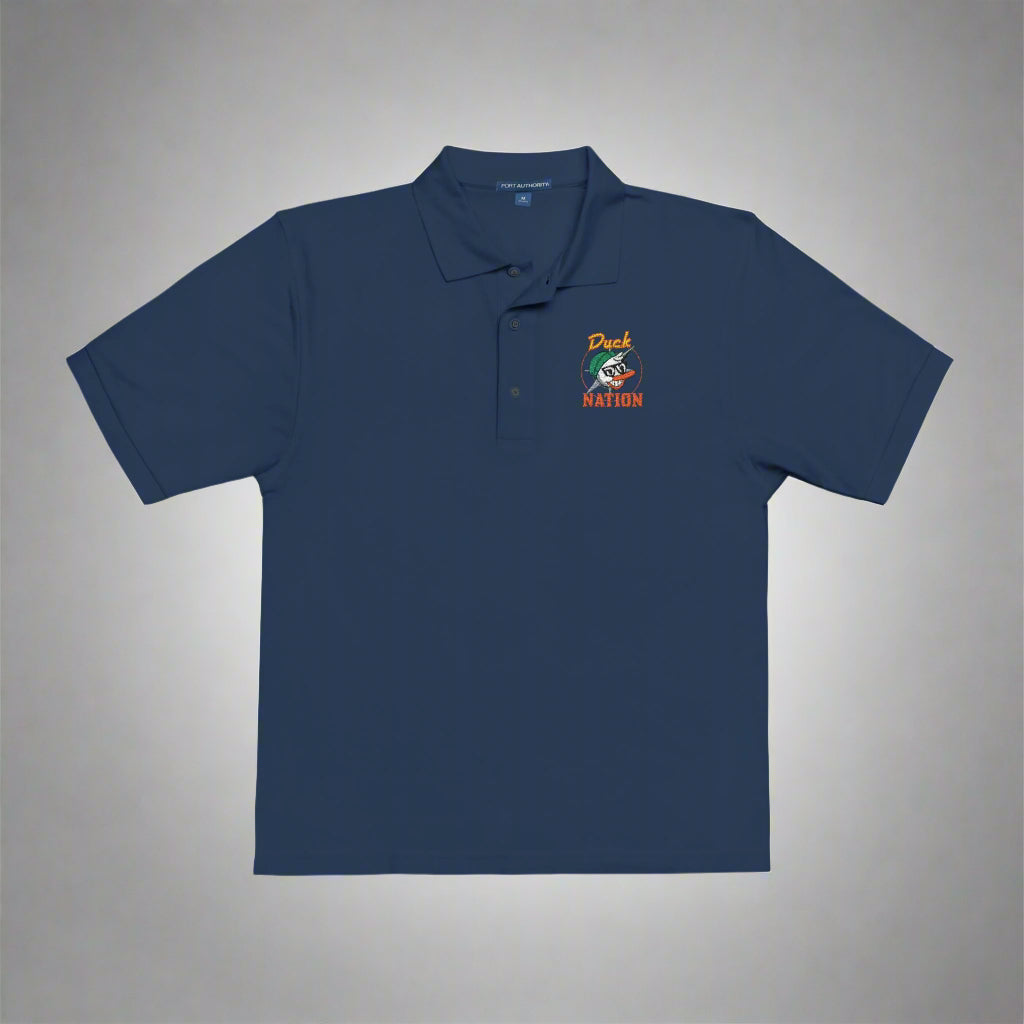 Duck Nation Embroidered Polo Shirt - Leader of the Flock whose feathers are never ruffled