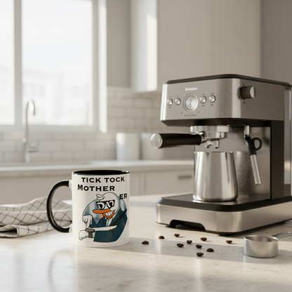 Tick Tock Coffee / Tea Mug - Time's ticking. Don't waste it.