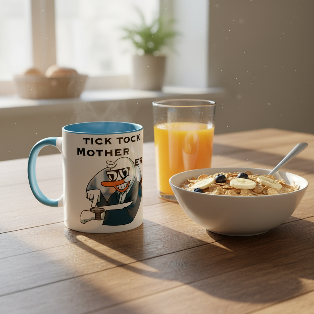 Tick Tock Coffee / Tea Mug - Time's ticking. Don't waste it.