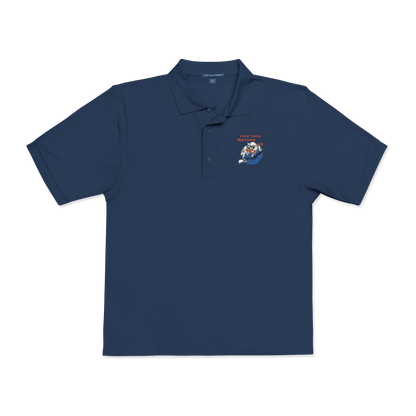 Tick Tock Unisex Polo Shirt - Sharp look. Zero patience.