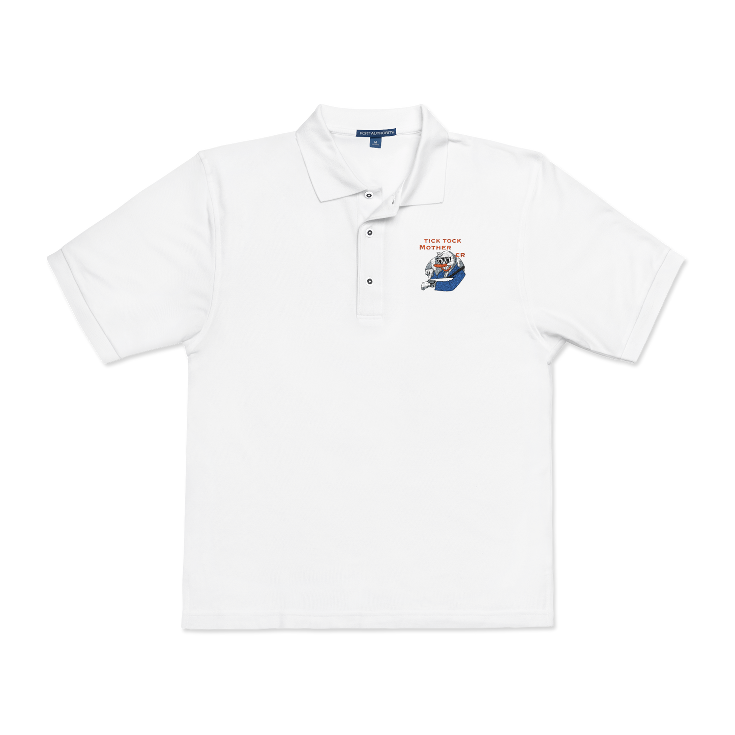 Tick Tock Unisex Polo Shirt - Sharp look. Zero patience.