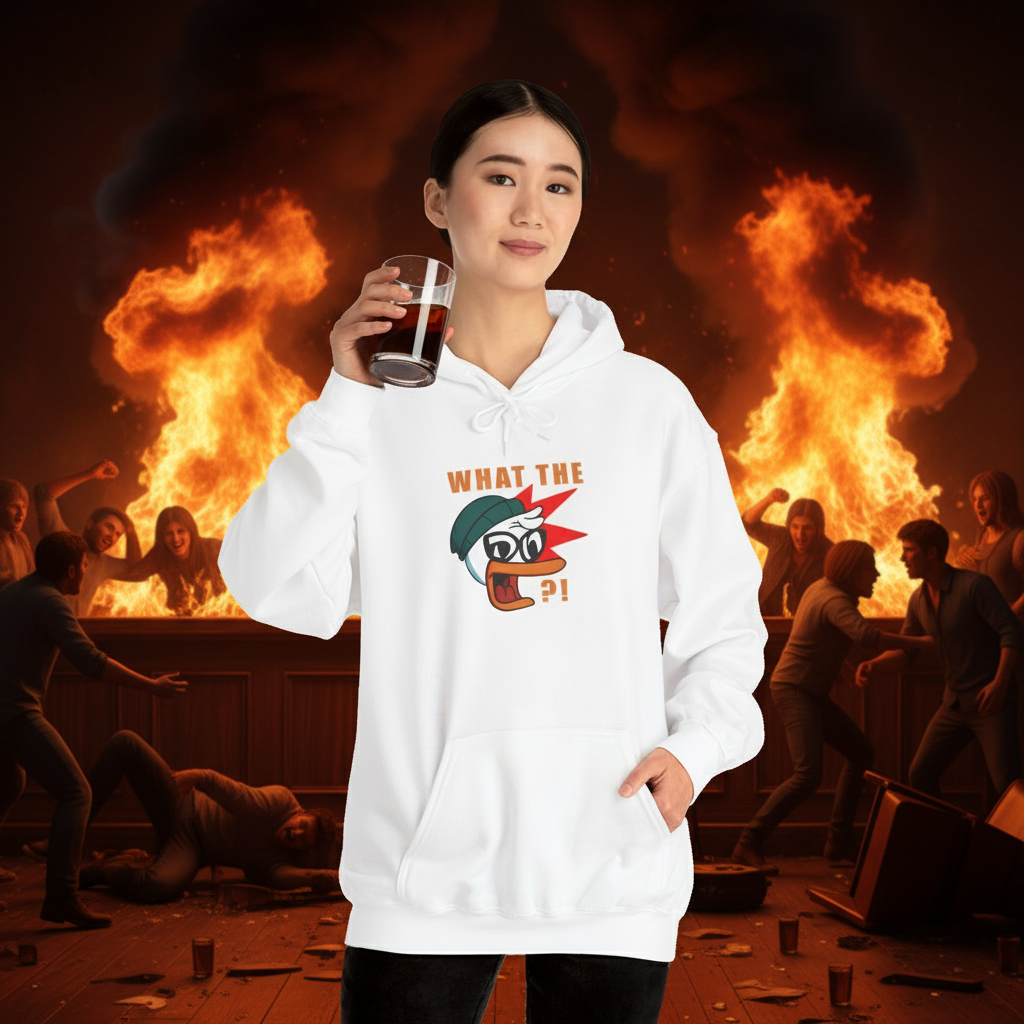 What the Duck Unisex Hoodie - Cozy. Bold. Duck unapologetically.