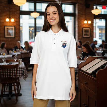 Tick Tock Unisex Polo Shirt - Sharp look. Zero patience.