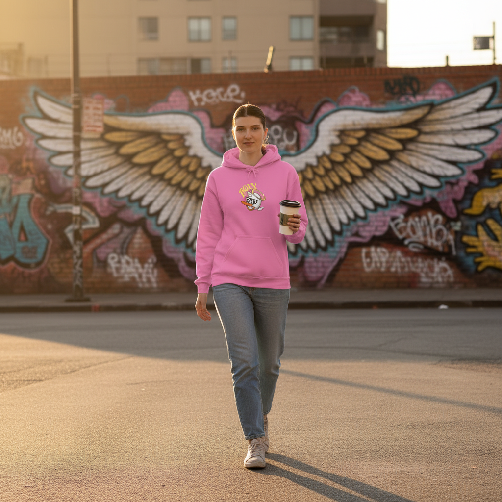 Holy Duck Unisex Streetwear Hoodie - Cozy comfort meets cheeky divine energy